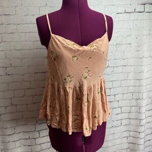 American Eagle outfitters size medium pink floral tank top blouse